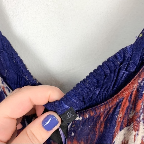 Himalayan Arts Wear by Yeshi Tie Dye Boho Mixed Media Midi Dress Sz XL - Picture 7 of 8